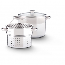 Lamart Steel Pot With Strainer 22 Cm With Lid Steel