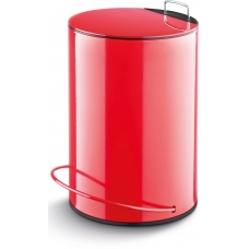 Lamart Pressed Waste Basket 5 Liter Steel Red