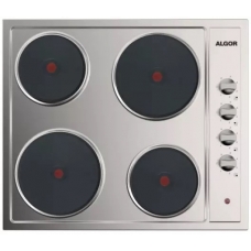 Algor Built In Surface Plate 60 Cm Electricity 4 Burner Stone Manual Safety Heat Indicator Stays On Until The Surface Temperature Drops Silver Italy