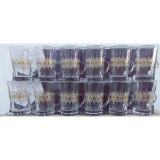 Biala Set Gold Saudi Tea Cup 6 Pieces Glasses