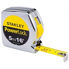 Stanley Power Lock Tape Measure 5 Meter Metallic With Lock Steel Thailand