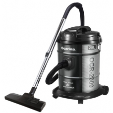 Ocarina Dray Drum Vacuum Cleaner 25 Liter 2000 Watt To Extract Dust,Dirt And Liquids Black