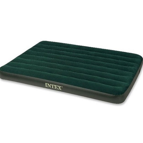 سرير هوائي انتكس قابل للنفخ 191×137×22 سم اخضر داكن