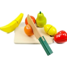 لعبه الغاز خشبيه بيو ينتي للتظاهر في المطبخ وتقطيع الفواكه والخضروات للاطفال سنتين فاكبر 19.2x18.3x18.3سم متعدد الالوان