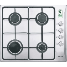 Glem Gas Built In Surface Plate 60 Cm Gas 4 Burner Manual Full Safety Self Ignition Steel Italy