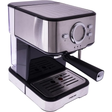 Nikai Espresso Coffee Machine 1.5 Liter 850 Watt With The Feature Of Making High Pressure Foam Silver