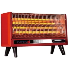 Dots Electric Heater Rectangle 2000 Watt 4 Blades Automatic Safety And Overheating Protection Red