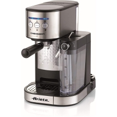 Ariete Espresso Coffee Machine 1 Liter 1470 Watt With Fade Resistant Construction That Resists Staining Silver