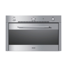 Glem Gas Built In Oven Cooking 90 Cm Gas And Electricity 105 Liter Manual 5 Function With Grill Self Ignition Steel Italy