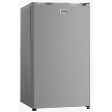 Unix Mini Bar Refrigerator Internal Freezer Singel Door De Frost 3.2 Cu.Ft 91 Liter For Offices And Bedrooms Silver 