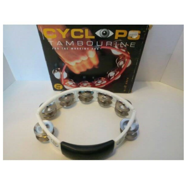 ال بي 152 - Cyclops Handheld Tambourine ابيض Steel