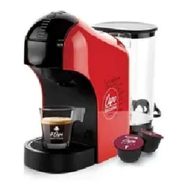 ماكينه قهوه ال كابو متعدده الكبسولات 1 لتر 1450 واط احمر 
