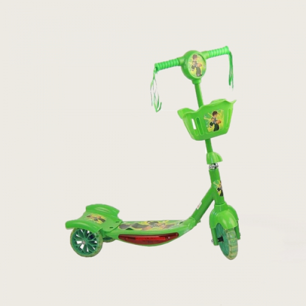 سكوتر اطفال ثلاثي مع اضواء وموسيقى اخضر