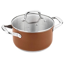 Lamart Cooking Pot 18 Cm With Cover Brouwn