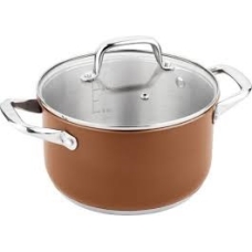 Lamart Cooking Pot 20 Cm With Cover Brouwn