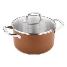 Lamart Cooking Pot 22 Cm With Cover Brouwn
