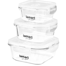 Lamart Food Container Set 3 Pieces Glass