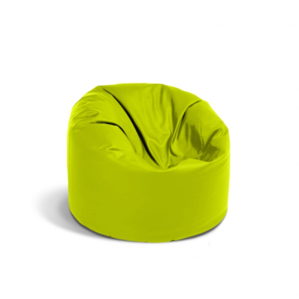كرسي استرخاء جلد بين باج دائري قابل للنفخ اخضر