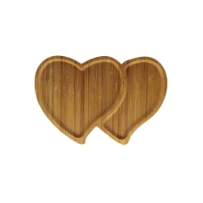 صينيه من خشب البامبو على شكل قلب بني 1.5x18x27سم 