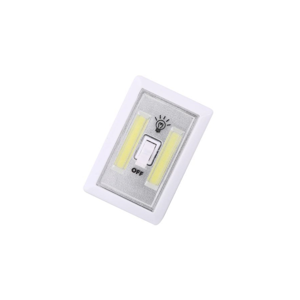 مفتاح مصباح LED بدون سلك ابيض رمادي 11.5 x 7.5سم 