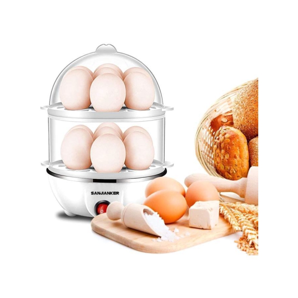 جهاز طهي البيض بالبخار سعه 14 بيضه من دورين 350 واط 18541903940 شفاف ابيض 
