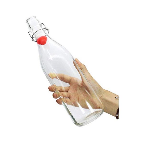 قنينه ماء زجاجيه شفاف 1000مل 