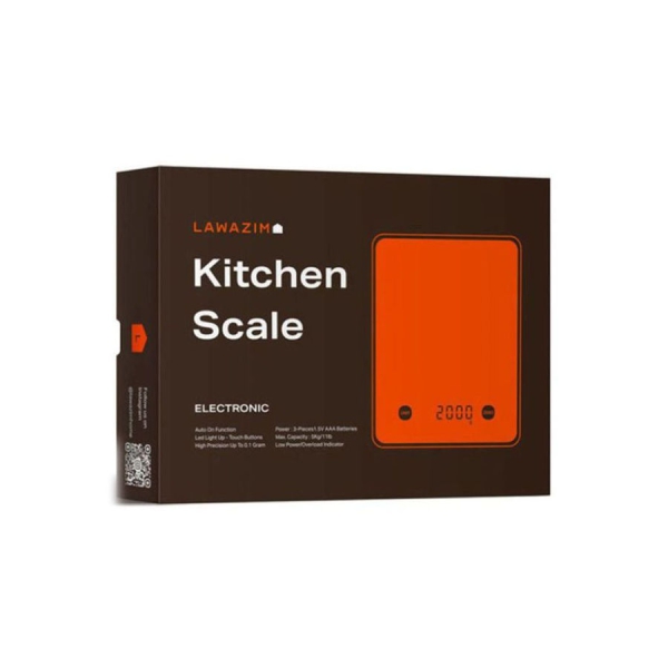 ميزان رقمي دقيق للمطبخ يعمل باللمس ابيض 24.8سم 