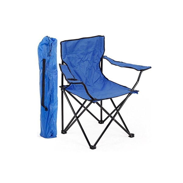 كرسي قابل للطي للتخييم في الاماكن المفتوحه ازرق 90x50سم 