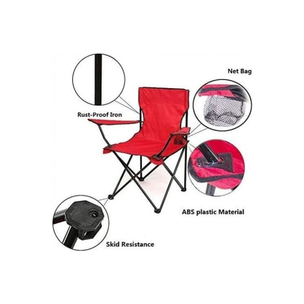 مجموعه مكونه من كرسي للتخييم قابل للطي مع حقيبه من قطعتين 90 x 50سم 