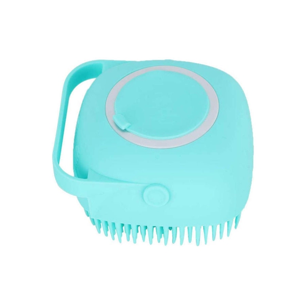 Pet Multi-Functional Bath Massage Brush Cleaning With Shampoo For Dogs And Cats ازرق 