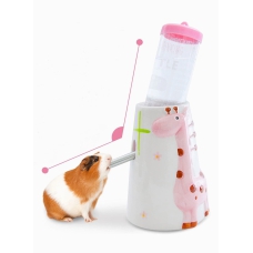 Hamster Water Bottles, SYOSI Hamster, Small Animal Water Bottle with Stand, 125ml Rodent Pet for Cage, Hanging Water Feeding Bottles, Auto Dispenser for Hamster, Guinea, Rabbit (Pink) 