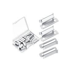 16 Pieces Bed Clips Clamp Compatible with Ender 3 Pro, Ender 3 V2, Ender 3S, Ender 5 Pro, CR-20 PRO, CR-10S Pro and Other Creality 3D Printer, Stainless Steel Silver( Only Bed Clips) 