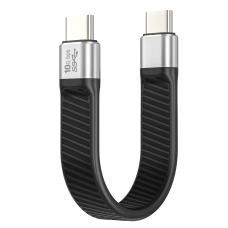 USB C to USB C Cable 13.7cm, Short USB C Cable(USB 3.2 Gen 2) Supports 100W Charging 10Gbps Data Transfer 4K@60Hz Display, USB C Charging Cable for Samsung Galaxy, Compatible with Android(Sliver) 