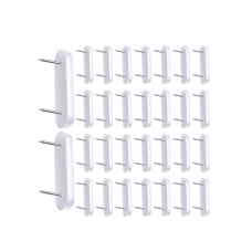 Plastic Head Double Pins, Bed Skirt Holding Pins White Furniture Chair Leg Pins Glide Nails Holding Pins for Slipcovers and Bedskirts, Upholstery (30 Pieces) 