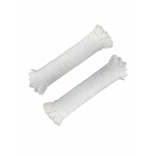 Nylon Poly Rope Flag Pole Polypropylene Clothes Line Camping Utility Good for Tie Pull Swing Climb Knot (10 M Length, 10 mm Width, 2Pcs White) 