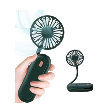Portable Handheld Fan USB Rechargeable Bendable Folding Deformation Hanging Neck Suitable for Stroller Office Outdoor Sports Family Travel 