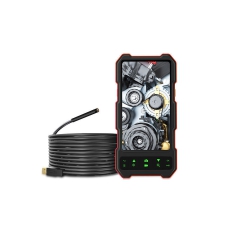 Industrial Endoscope 1080P Borescope with 6 LED Lights 4.5-inch IPS Color Display Snake Camera IP67 Waterproof 2 Million Pixels Inspection Camera with TF Card Slot for Home Pipes 