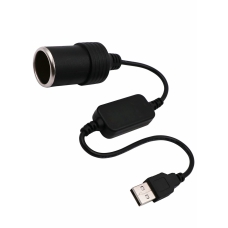 USB to 12V Car Cigarette Lighter Socket, Step-Up Converter Cable Inverter 
