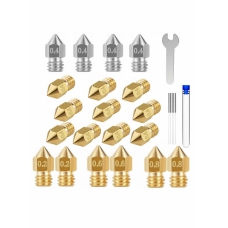 26 PCS 3D Printer Nozzles Cleaning Kit, MK8 3D Printer Extruder Nozzles Compatible with Creality Ender 3 pro-Ender 5 pro-CR 10 and so on Band Cleaning Needles, 3D Printer Nozzle Wrench 