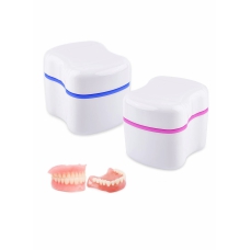 حقيبه حمام اسنان ، حاويه اكواب اسنان مع حامل طقم اسنان سله (ازرق ، احمر) 