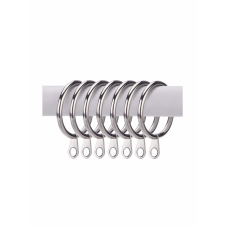 Curtain Rings,20pcs 32mm Metal Curtain Drapery Pole Rod Rings with Fixed Eyes 20pcs Plastic Curtain Hooks,Silver Metal Curtain Rings Hanging Rings for Curtains and Rods Silver 