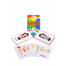 Flash Cards for Toddlers Learn Bodys Fun Learning, 36 Pcs Body Parts Kids Pocket Card Baby Toys Children Pre-Kindergarten 