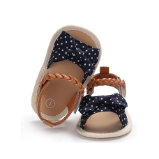Girls Summer Sandals with Flower Soft Sole Newborn Toddler Summer Sandals Flower Princess Flat Shoes 