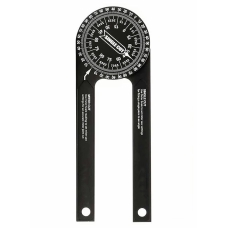 Miter Saw Protractor|7-Inch Aluminum Protractor Angle Finder Featuring Precision Laser-Inside Outside Miter Angle Finder for Carpenters, Plumbers and All Building Trades (Black) 