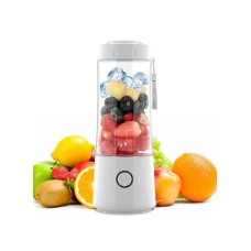 Portable Blender, Personal Size with 3000 mAh Rechargeable 6 Blades Fruit Veggie Juicer, for Shakes and Smoothies Mini Blend Portable Blender Cup Student for Home Travel Sports Kitchen (White) 