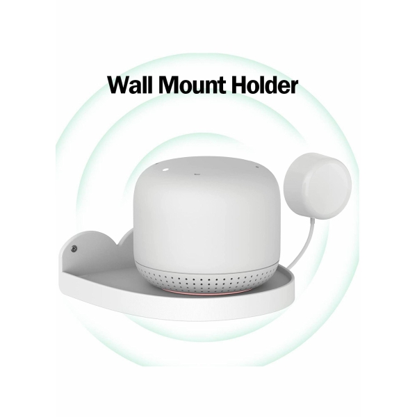 Wall Mount Holder Compatible with Google WiFi 1st 2nd Generation, ABS Holder Cable Management Space-Saving Accessories for Google Nest WiFi Router 