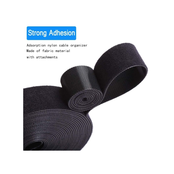 Cable Straps, Reusable Cable Ties, 2 rolls Adjustable Multipurpose Hook and Loop Securing Straps for Cord Management 