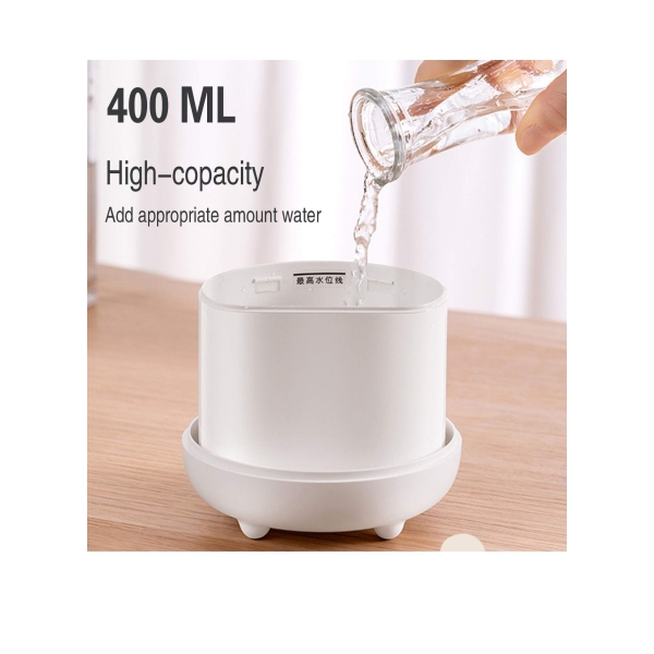 Humidifier for Baby Humidifiers Bedroom Small Plant Office with High and Low Mist Settings 2 Modes Super Quiet Up to 12 Hours White 400ml 