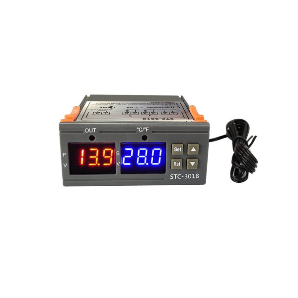 STC-3018 Temperature Controller, Digital LED Display Thermostat, Temperature Control Switch Micro Temperature Control Board Thermostat Sensor (12V) 