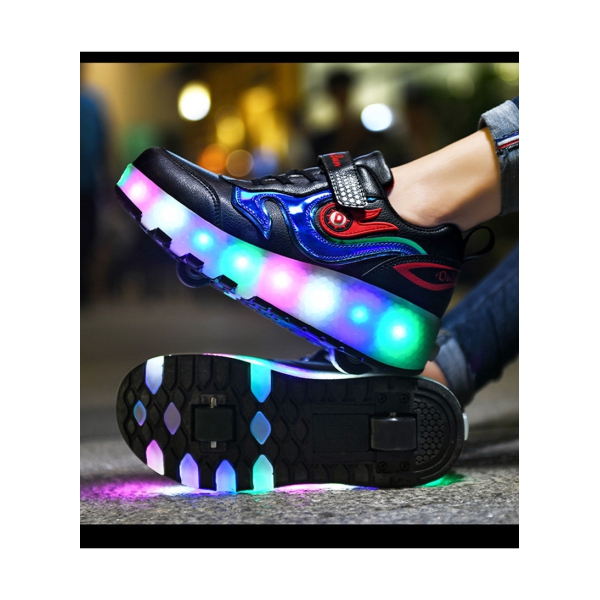 Roller Shoes USB Charge Girls Boys Sneakers with Wheels LED Roller Skates Shoes 